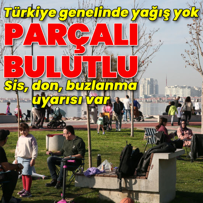 Yağış yok; sis, don ve buzlanma var