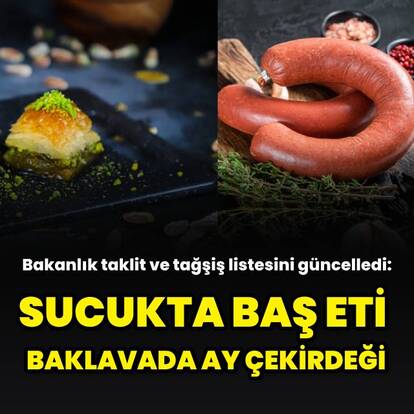 Sucukta baş eti baklavadan ay çekirdeği çıktı