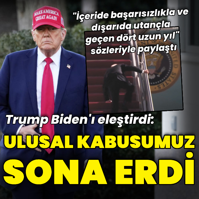 Trump'tan Biden'a eleştiri: "Ulusal kabusumuz nihayet sona erdi"