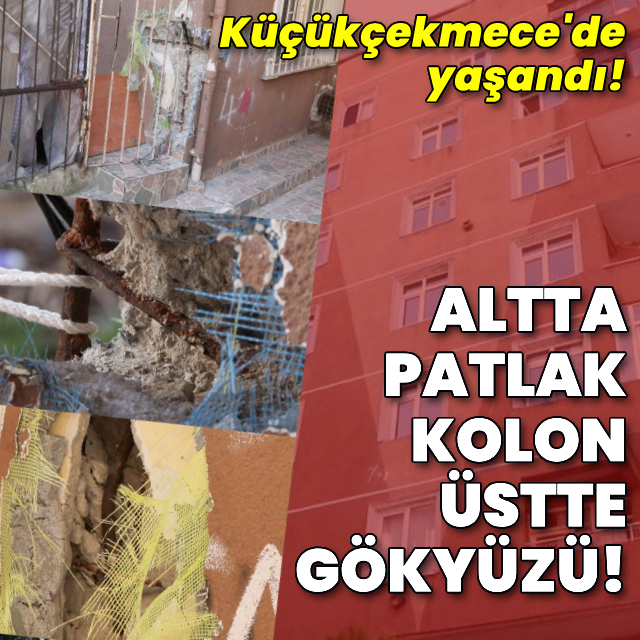 Altta kolon patlak, üstte gökyüzünü görüyorsun!