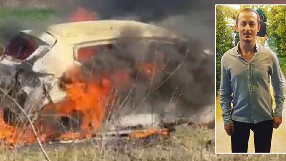 Otomobilini yaktı! Alevler onu da yuttu!