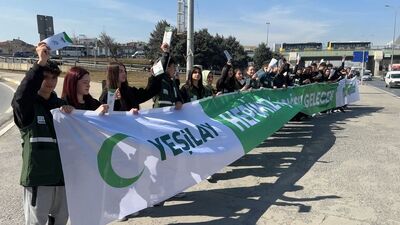 Liselilerden bağımlılıkla mücadele yürüyüşü