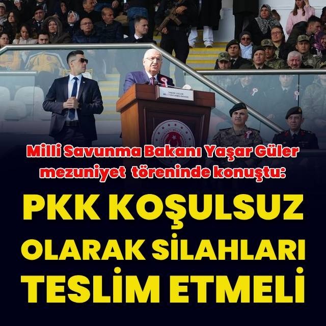 PKK koşulsuz olarak silahları terk etmeli