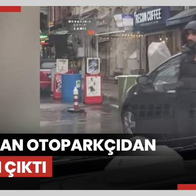 Karaköy'de korsan otoparkçılara denetim; üzerinden silah çıktı
