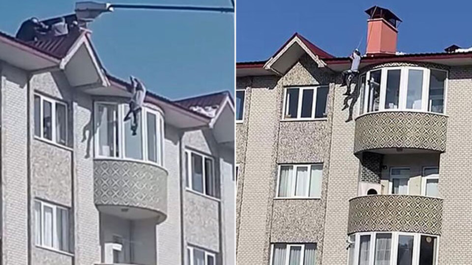 Çatıdaki karı temizleyecekti! Hayatı film şeridi gibi gözünün önünden geçti!