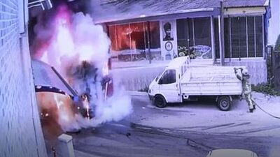 İzmir'de belediye otobüsü yandı