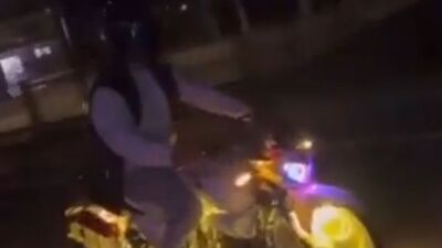 Motosikletli çocuk sürücüye ceza