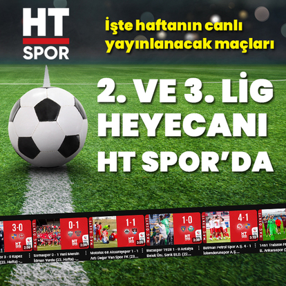 İşte 2. ve 3. Lig'de haftanın canlı yayınlanacak maçları