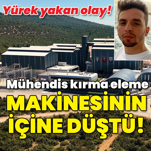 Mühendis kırma eleme makinesinin içine düştü!