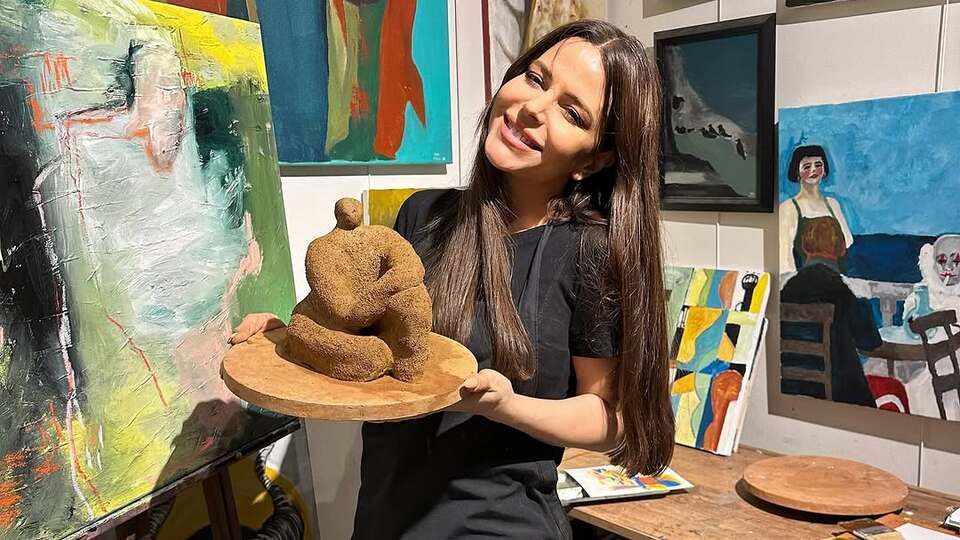 "İlk heykel çalışmam"