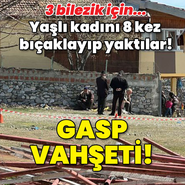 Yaşlı kadını 8 kez bıçaklayıp cesedini yaktılar! Gasp vahşeti!