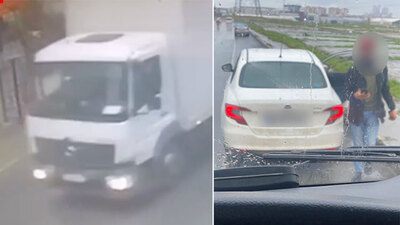 'Sahte polisler' kamyonu 279 top kumaşla gasp etti! Bir kare fotoğraf yakalattı!