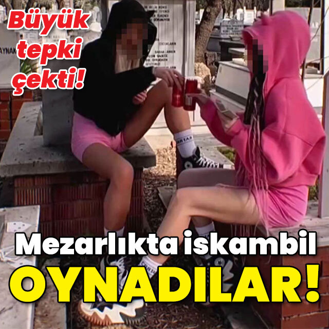 Mezarlıkta iskambil oynayıp videoya çektiler!