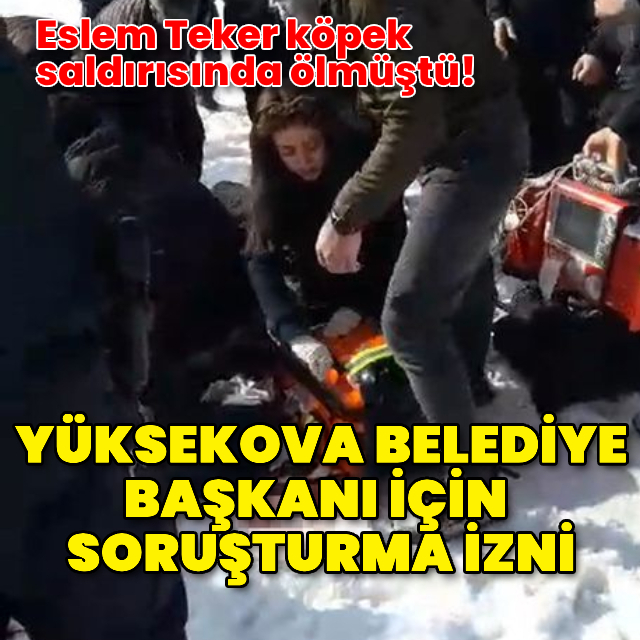 Yüksekova Belediye Başkanı için soruşturma izni