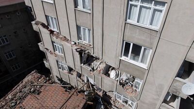 Tahliye edilen bina sakinlerine daire