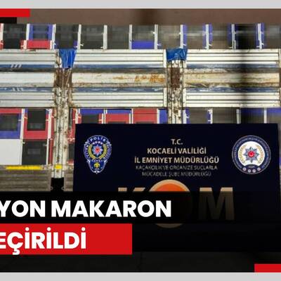 TEM'de durdurulan TIR'da 8 milyon boş makaron ele geçirildi