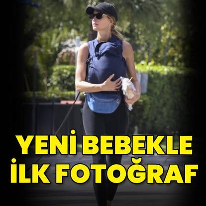 Bebeğiyle ilk kez görüntülendi