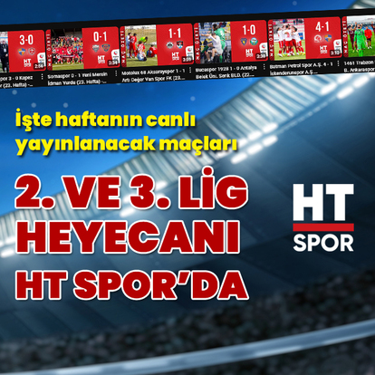 2. ve 3. Lig'de haftanın canlı maçları...