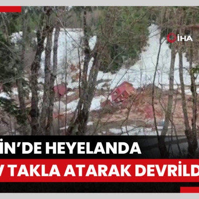 Artvin’de heyelanda bir ev takla atarak devrildi, o anlar kamerada