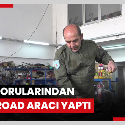 Erzincanlı motor ustası doğal gaz borularından off-road aracı yaptı