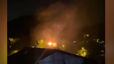 Beykoz'da tüp patladı, o anlar kamerada