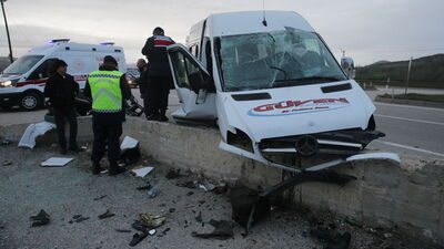 Tokat'ta kaza: 21 işçi yaralı