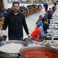 Bodrum'da imamdan cami avlusunda iftar sofrası