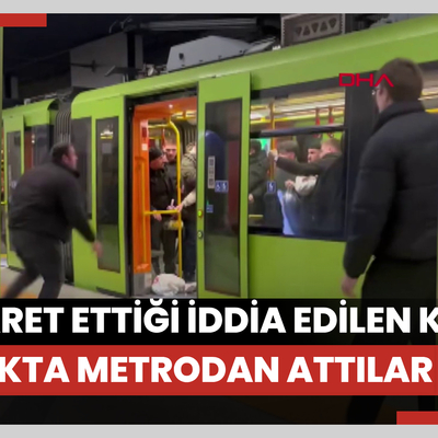 Başka bir yolcuya hakaret ettiği iddia edilen kişiyi, durakta metrodan attılar