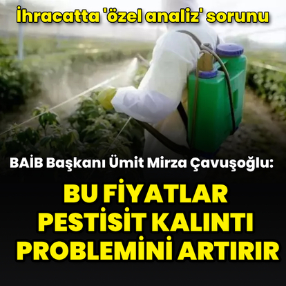 "Bu fiyatlar pestisit kalıntı problemini artırır"