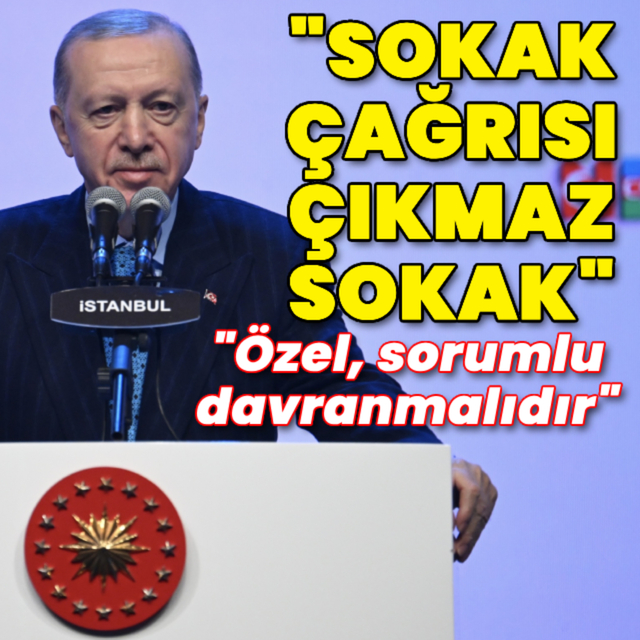 Cumhurbaşkanı Erdoğan: Sokak çağrısı çıkmaz sokak