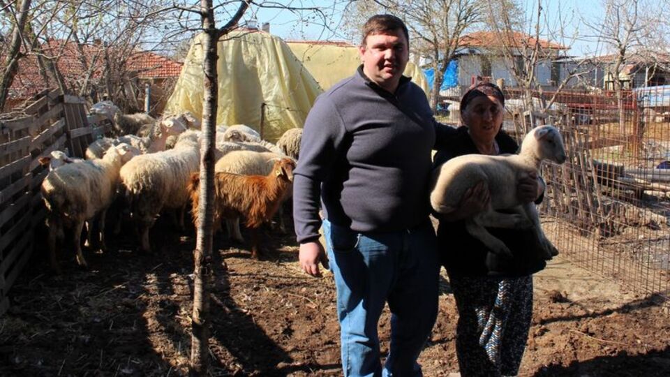 Yangında hayvanları ölen besiciye destek