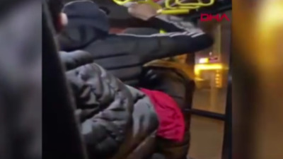 Otobüste ilginç kavga