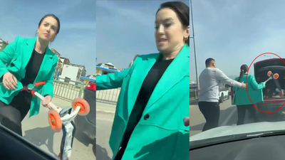 Kadın sürücüden kadın sürücüye saldırı!