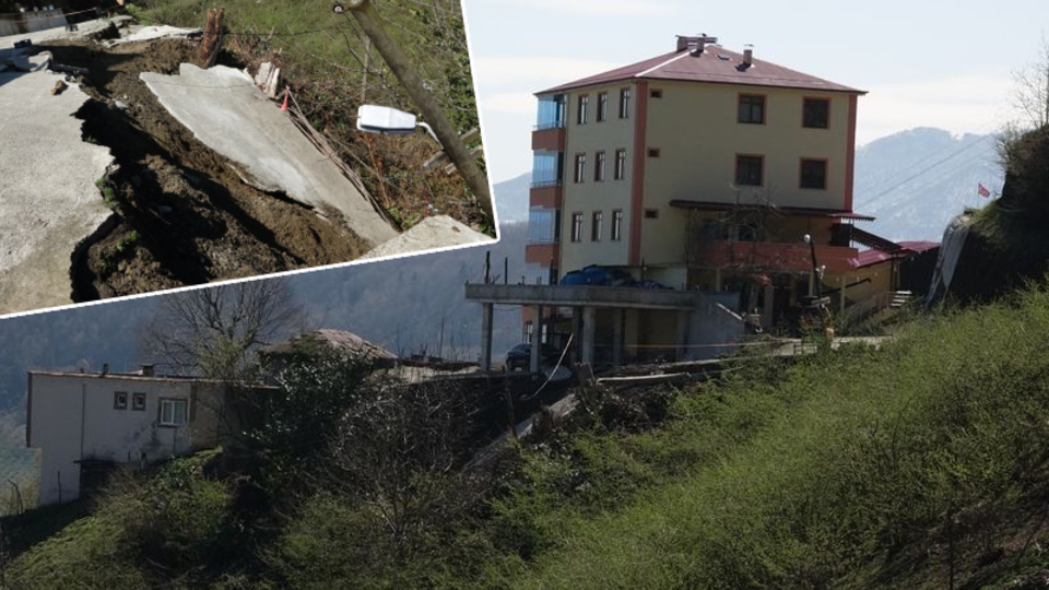 5 katlı binada heyelan korkusu!