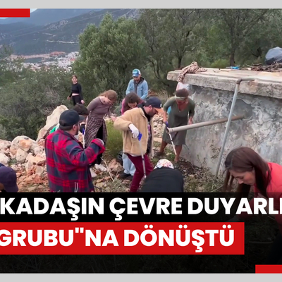 Yabancı iki arkadaşın çevre duyarlılığı "Birlikte Temizleyelim-Kaş Grubu"na dönüştü