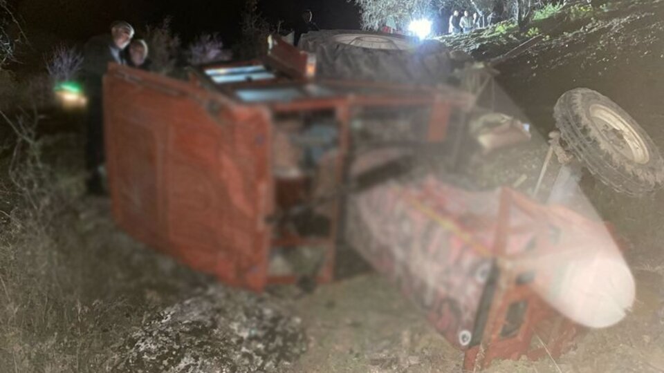 Traktör uçuruma devrildi: 1 ölü