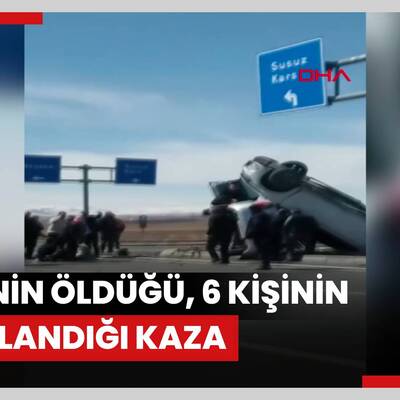 Kars'ta 1 kişinin öldüğü, 6 kişinin yaralandığı kaza canlı yayına yansıdı