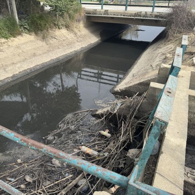 Aydın'da kanaldaki suyun rengi değişti