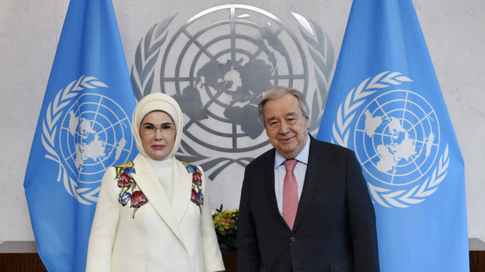 Emine Erdoğan Guterres ile görüştü