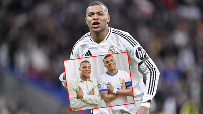 Mbappe, bal mumu heykeliyle poz verdi!