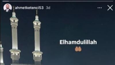 F.Bahçe yöneticisi Kâbe'den paylaştı!