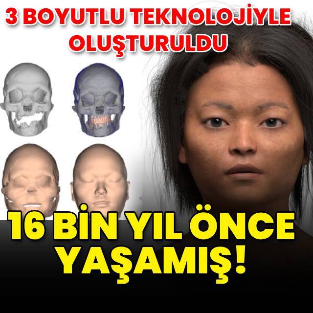 İşte 16 bin yıl önce yaşamış bir insanın yüzü!