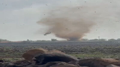 Mardin'deki hortum kamerada