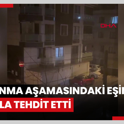 Ataşehir'de boşanma aşamasındaki eşini silahla tehdit etti