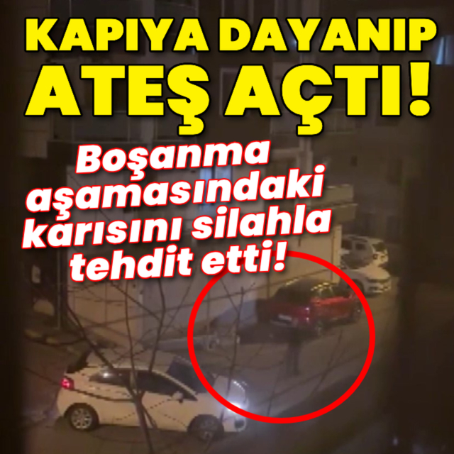 Boşanma aşamasındaki karısını silahla tehdit etti!