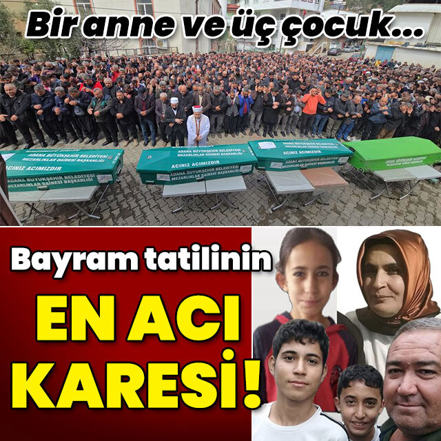 Bayram tatilinin en acı fotoğrafı! Bir anne ve 3 çocuk!