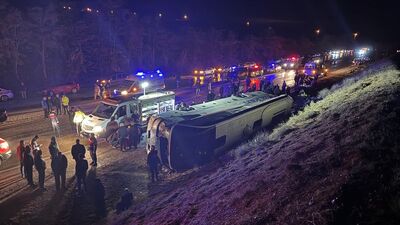 Çankırı'da işçi servisi devrildi: 23 Yaralı