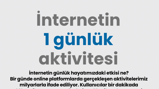 İnternetin 1 günlük aktivitesi