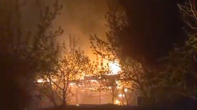 Bursa'da barakada yangın çıktı