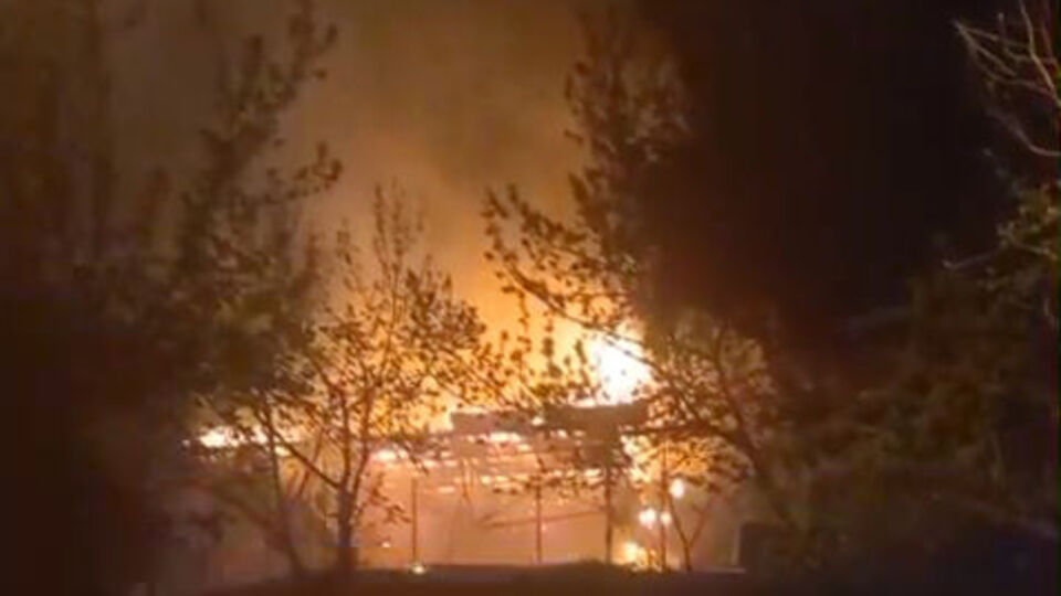 Bursa'da barakada yangın çıktı